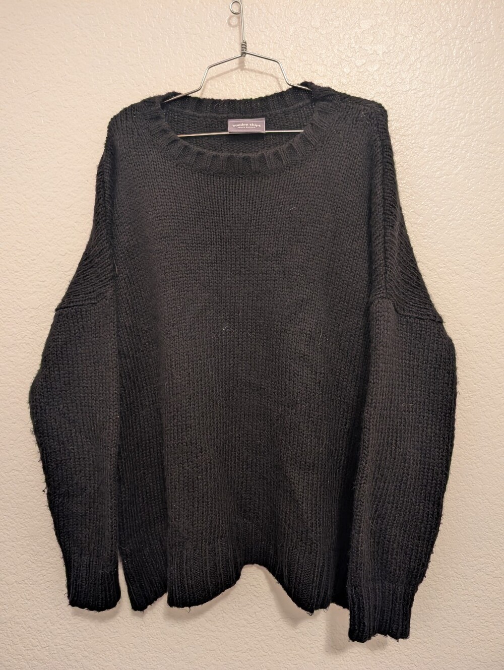 Wooden Ships Paola Buendia Black Wool Blend Sweater Size XS